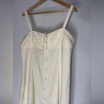 Who What Wear NWT  Cristina Spaghetti Strap‎ Button Front Maxi Dress Cream XL Photo 2