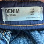 Bershka  Denim‎ Blue Denim Ruffle Top, Elastic Waist Skirt Womans Size Large Photo 2