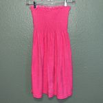 Vintage Terrycloth Towel | Pink Strapless Smocked Dress | Towel Dress Size XL Photo 2