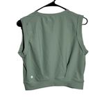 Halara Ribbed Sleeveless Crop Top Sage Green Athletic Workout Athleisure Size S Photo 3