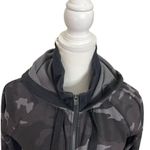 Athleta Triumph Full Zip Sweatshirt Hoodie Jacket 511504 Black Camo Women’s Sz M Photo 6