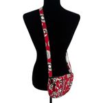 Vera Bradley  Red and White Floral Crossbody Bag EUC Photo 5