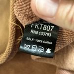 POL  Hoodie Sweatshirt Womens Medium Peach Tan Oversized Crop Boho Ripped Photo 7