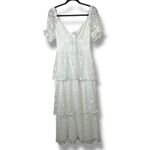 Lulus NWT Precious Sweetie White Floral Embroidered Sweetheart Midi Dress Small Photo 2