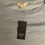 Crown & Ivy NWT  Soft Blue Eyelet Lace Detail Long Sleeved Sweater‎ Size 3X Photo 2