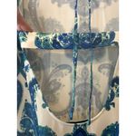 Cara Cara Aria Peacock Blue Print Long Sleeve Maxi Dress Size L Size L Photo 8