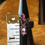 Natural Rhodolite Garnet Black Spinel Cocktail Ring Size 6 Photo 5