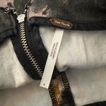 Free People  black & orange tie dye denim mini skirt size 6 Photo 3