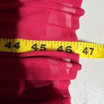 Anrabees Midi Dress XL Maroon Pleated Long Puff Sleeve Ruffle A Photo 3