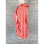 American Eagle  Women's Neon Peach Orange 3/4 Sleeve V Neck Pullover Hoodie S Photo 2