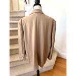 Maeve  Anthropologie Tan Boxy Oversize 90s 80s Style Three Button Blazer Photo 7