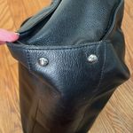 Michael Kors Hamilton Belted Satchel Black Pebbled Leather Large Handbag Purse Photo 6