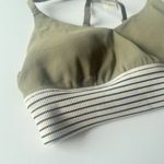 Aerie NWT  Offline Stretch Ribbed Medium Support Sports Bra Green Stripes Medium Photo 2