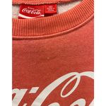 Coca-Cola Logo Ombre Red Sweatshirt Crop Top Photo 4