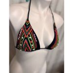 Victoria's Secret Victoria’s Secret Boho Embroidered Triangle Bikini Top – Size Large Photo 2