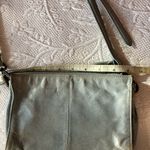 Baby Blue Leather Hobo Crossbody Bag Gray Photo 3