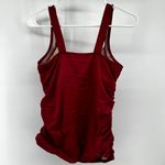 MiracleSuit  Ruched Tankini Swim Top Built In Bra Pullover Stretch Summer Pink 12 Photo 4