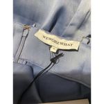 We Wore What  Cowl MIDI Sleeveless Satin Charmeuse Slate Blue Dress 0 Photo 9