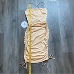 Princess Polly  Dress Maeve Mini Beige US 2 Stretch Party Photo 9