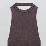 ZARA  Open Back Knit Top Pink Photo 0