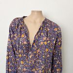 J.Crew [] Midnight Floral Print V-Neck Tunic Coverup Beach Dress Size Small S Photo 2