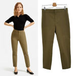 Everlane  The Fixed-Waist‎ Stretch Cotton Pant Olive Green Size 6 Photo 1
