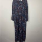 Orange Creek  black floral jumpsuit L Photo 3