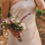 Show Me Your Mumu NWOT  - Taylor Tube Maxi Dress Color Champagne Luxe Satin Size: Large Photo 3