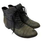 Remonte Boots Womens 40/9 Casual Lace Up Side Zip Cap Toe Bootie Gray Leather Blue Photo 0