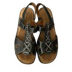 Natural Soul by Naturalizer Cosmo Black Leather Ankle Strap Comfort Sandals 8M Photo 1