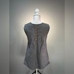 Gray Neon Buddha Sleeveless Linen Blend Top Size S EUC Photo 1