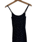 SKIMS  Soft Lounge Long Slip Maxi Dress Womens Small Onyx Sparkle Print Black Photo 9