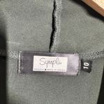 Sympli Cardigan Open Front Vest Women 10 Forest Green Lagenlook Minimal Pocket Photo 4