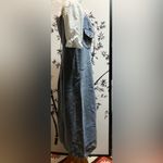 Stitching Puff Sleeve Dress Women's Denim Dresses Blue Size L Photo 6