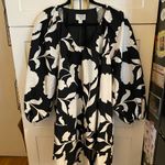 Kate Spade  Target New Classic Rose Poplin poof Sleeve Mini Dress black white Photo 4