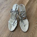 Nine West Y2K transparent strap rhinestone heels Photo 2