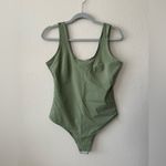 Pinsy Green Brown Scoop Tank Hourglass Shapewear Thong Bodysuits Women Size XL Photo 2