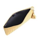 NWT Virginia Wolf Mimi Woven Clutch Metallic Gold Photo 6