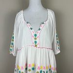 Simply Southern Maxi Dress Womens XXL White Embroidered Turtle Flowers Boho New Photo 1