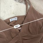 Urban Outfitters  brown ribbed ruffle crop top Photo 1