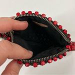 Vintage Czechoslovakia 1930's Wooden Beaded Clutch Makeup Purse Red Photo 3