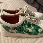 FitFlop Rally Sneakers White and Green Tropical Jungle Print size 8.5 Photo 0