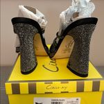 Guess Circus NY by Sam Edelman Black Strappy Heels with Rhinestones Photo 4