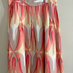 Emma James Retro Mod Geometric Midi Skirt Linen Blend A Photo 0