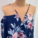 Yumi Kim  Celine‎ Blue Floral Flutter Sleeve Mini Dress Photo 4