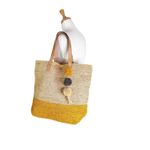 NWT Mar Y Sol Montauk Straw Large Tote in Sunflower Tan Photo 5