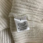 Etophe studios  Cream Distressed Ribbed Cropped Sweater Small Y2K Grunge Cozy Photo 4