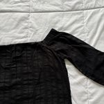 Bailey 44 Yarrow Off The Shoulder Top Womens Size Medium Black Tie Sleeve Photo 3