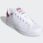 Adidas White & Red Stan Smith Sneakers Photo 0