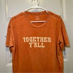 Aerie Orange Vintage Wash “Together Y’all” Graphic Tee size Small Photo 4